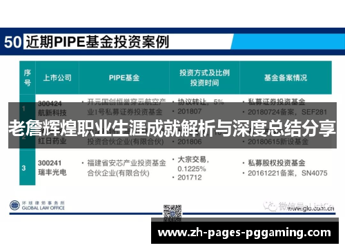 老詹辉煌职业生涯成就解析与深度总结分享
